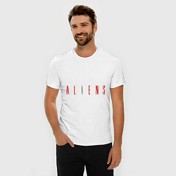 Футболка slim-fit ALIENS, цвет: белый — фото 2