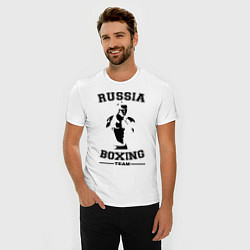 Футболка slim-fit Russia Boxing Team, цвет: белый — фото 2