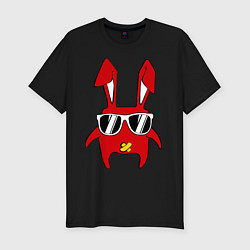 Мужская slim-футболка Disco bunny