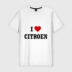 Футболка slim-fit I love Citroen, цвет: белый