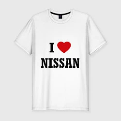 Мужская slim-футболка I love Nissan