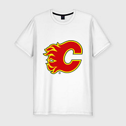 Футболка slim-fit Calgary Flames, цвет: белый