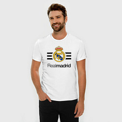 Футболка slim-fit Real Madrid Lines, цвет: белый — фото 2