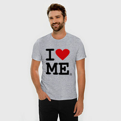 Футболка slim-fit I love Me, цвет: меланж — фото 2