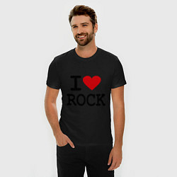 Футболка slim-fit I love Rock, цвет: черный — фото 2