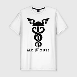 Футболка slim-fit M.D. House, цвет: белый