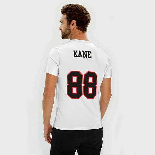 Мужская slim-футболка Chicago Blackhawks: Kane / Белый – фото 4