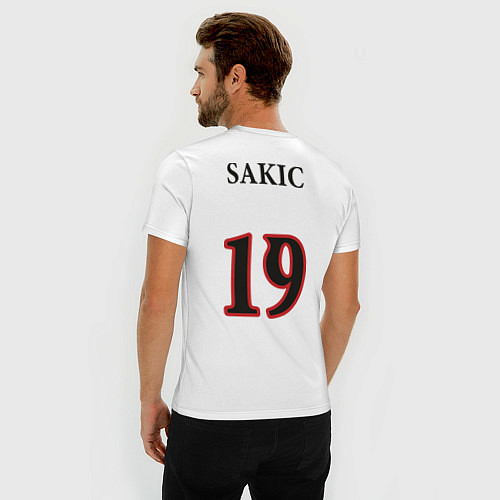 Мужская slim-футболка Colorado Avelanche: Sakic / Белый – фото 4