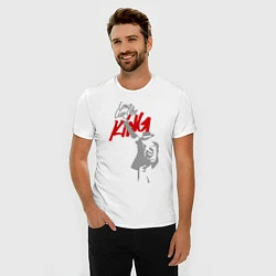 Футболка slim-fit Майкл Джексон - Long live the King, цвет: белый — фото 2