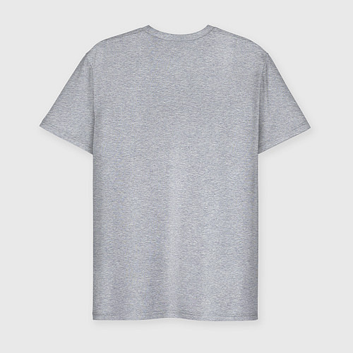 Мужская slim-футболка Гарфилд: диванный мастер / Меланж – фото 2