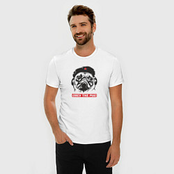 Футболка slim-fit Obey the pug, цвет: белый — фото 2