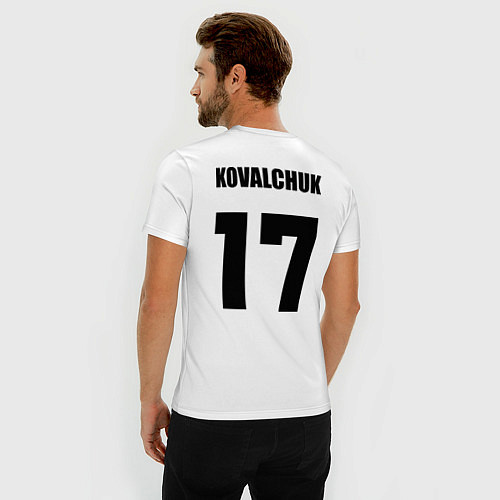 Мужская slim-футболка New Jersey Devils: Kovalchuk 17 / Белый – фото 4