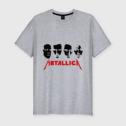 Футболка slim-fit Metallica (Лица), цвет: меланж