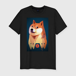 Футболка slim-fit Wow Doge, цвет: черный