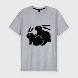 Мужская slim-футболка Секс кроликов