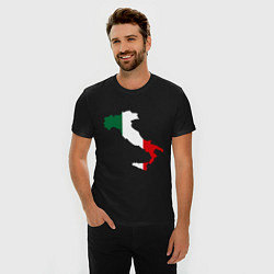 Футболка slim-fit Италия (Italy), цвет: черный — фото 2