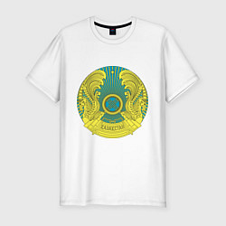 Мужская slim-футболка Казахстан герб
