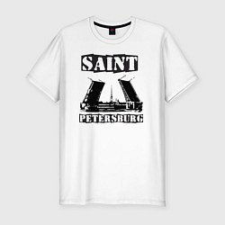 Футболка slim-fit Санкт-Петербург, цвет: белый