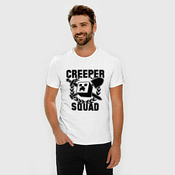 Футболка slim-fit Creeper Squad, цвет: белый — фото 2