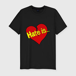 Мужская slim-футболка Hate is