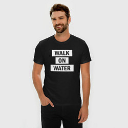 Футболка slim-fit 30 STM: Walk on water, цвет: черный — фото 2