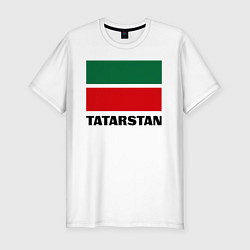 Футболка slim-fit Флаг Татарстана, цвет: белый