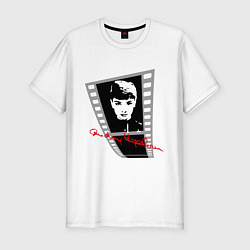 Футболка slim-fit Одри Хопберн актриса, цвет: белый