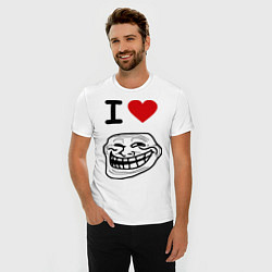 Футболка slim-fit Love face, цвет: белый — фото 2