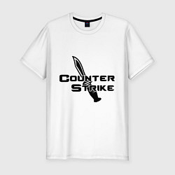 Футболка slim-fit Counter Strike: Knife, цвет: белый