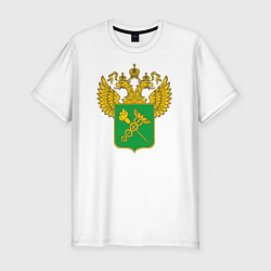 Футболка slim-fit Герб Таможни, цвет: белый