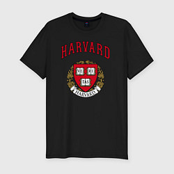 Футболка slim-fit Harvard university, цвет: черный