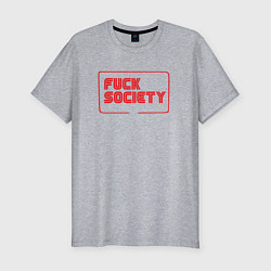 Футболка slim-fit F Society, цвет: меланж