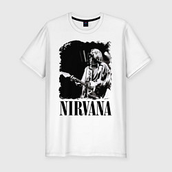 Футболка slim-fit Black Nirvana, цвет: белый