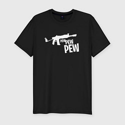 Футболка slim-fit Pew Pew Pew, цвет: черный