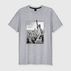 Футболка slim-fit New York city of my dreams, цвет: меланж