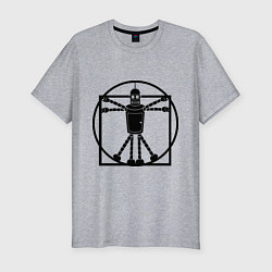 Футболка slim-fit Bender da Vinchi, цвет: меланж