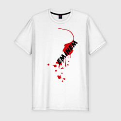 Футболка slim-fit Drop of blood, цвет: белый