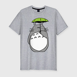 Футболка slim-fit Totoro с зонтом, цвет: меланж