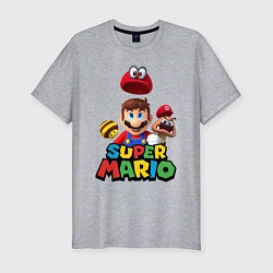 Футболка slim-fit Super Mario, цвет: меланж