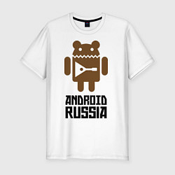Футболка slim-fit Android Russia, цвет: белый