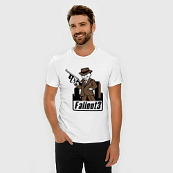 Футболка slim-fit Fallout Man with gun, цвет: белый — фото 2