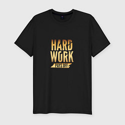 Футболка slim-fit Hard Work: Gold, цвет: черный