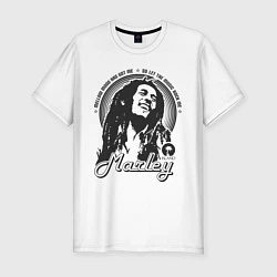 Футболка slim-fit Bob Marley: Island, цвет: белый