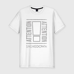 Футболка slim-fit Attention Shinedown, цвет: белый