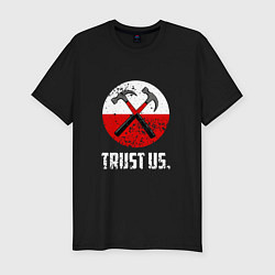 Футболка slim-fit Trust us, цвет: черный