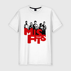 Футболка slim-fit Misfits Peoples, цвет: белый