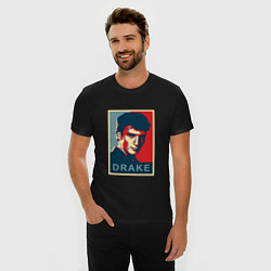 Футболка slim-fit Drake, цвет: черный — фото 2