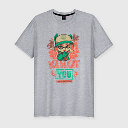 Футболка slim-fit Salmon Run, цвет: меланж