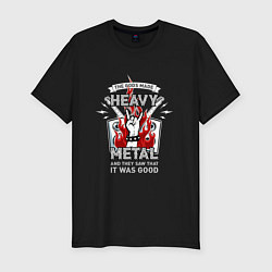 Футболка slim-fit The gods made heavy metal, цвет: черный