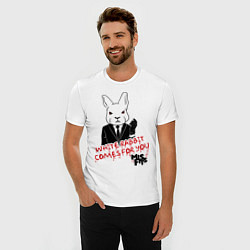 Футболка slim-fit Misfits: White rabbit, цвет: белый — фото 2